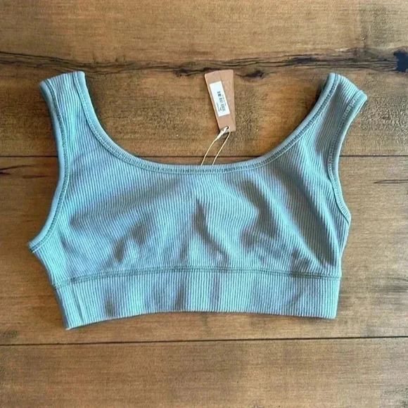 Skims Waffle Scoop Bra Mineral L - Picture 2 of 5